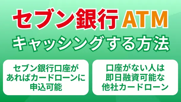 セブン銀行ATMでキャッシングする方法【セブン銀行カードローンの使い方も解説】