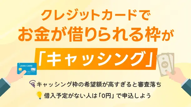キャッシングご利用希望枠とは？クレカ初心者が覚えておくべき注意点