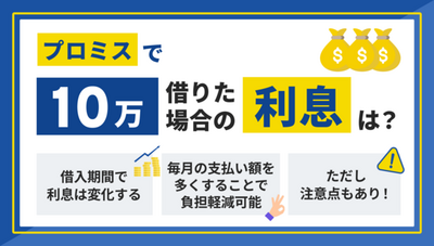 sp What is the interest rate if I borrow 100 000 yen from Promise