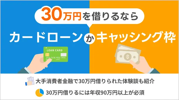 30万円が必要なときに適した方法は?即日融資や審査なしで借りる方法も紹介