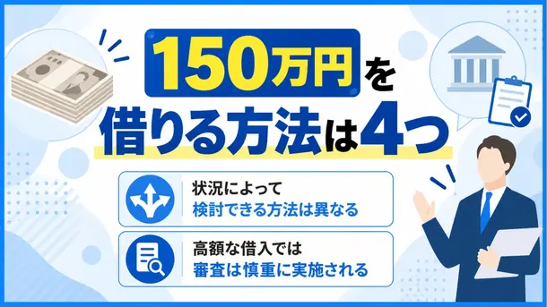 即日で150万円借りる方法は？審査なしの方法や注意点を解説
