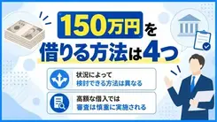 即日で150万円借りる方法は？審査なしの方法や注意点を解説