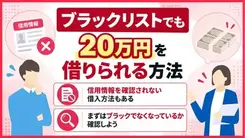 ブラックリストでも20万円借りられる？審査なしで借入する方法を解説