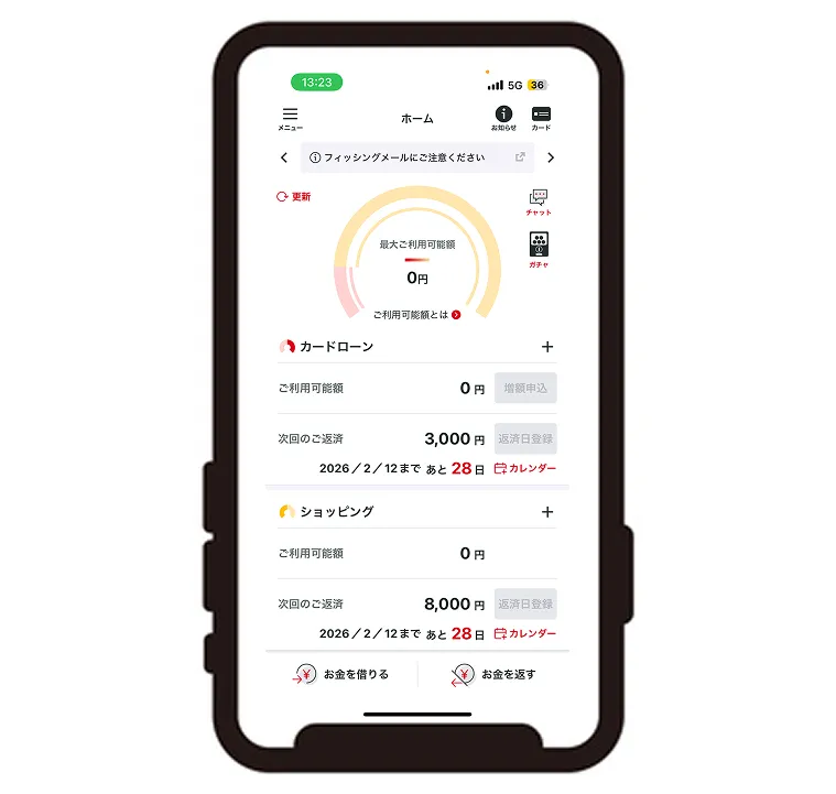 アコムの利用状況(平野さん)