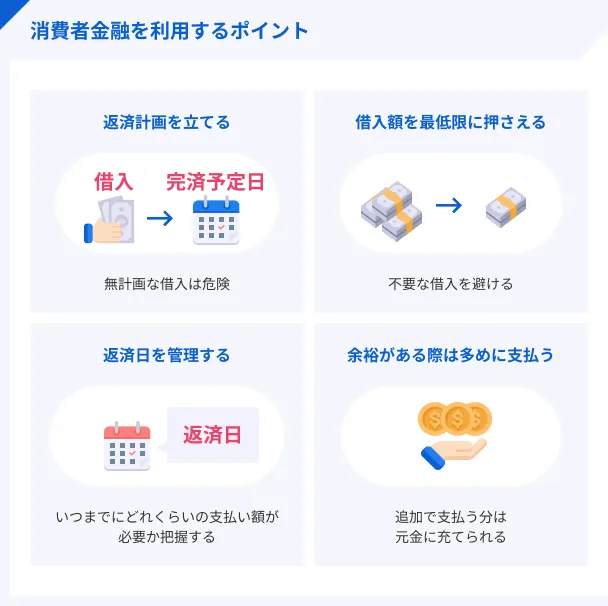 消費者金融利用のポイント4選