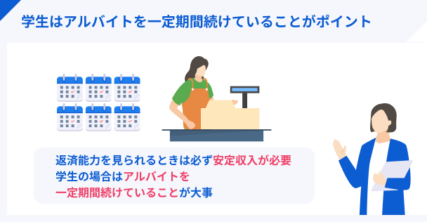 アルバイトで収入を得ていないと借入できない