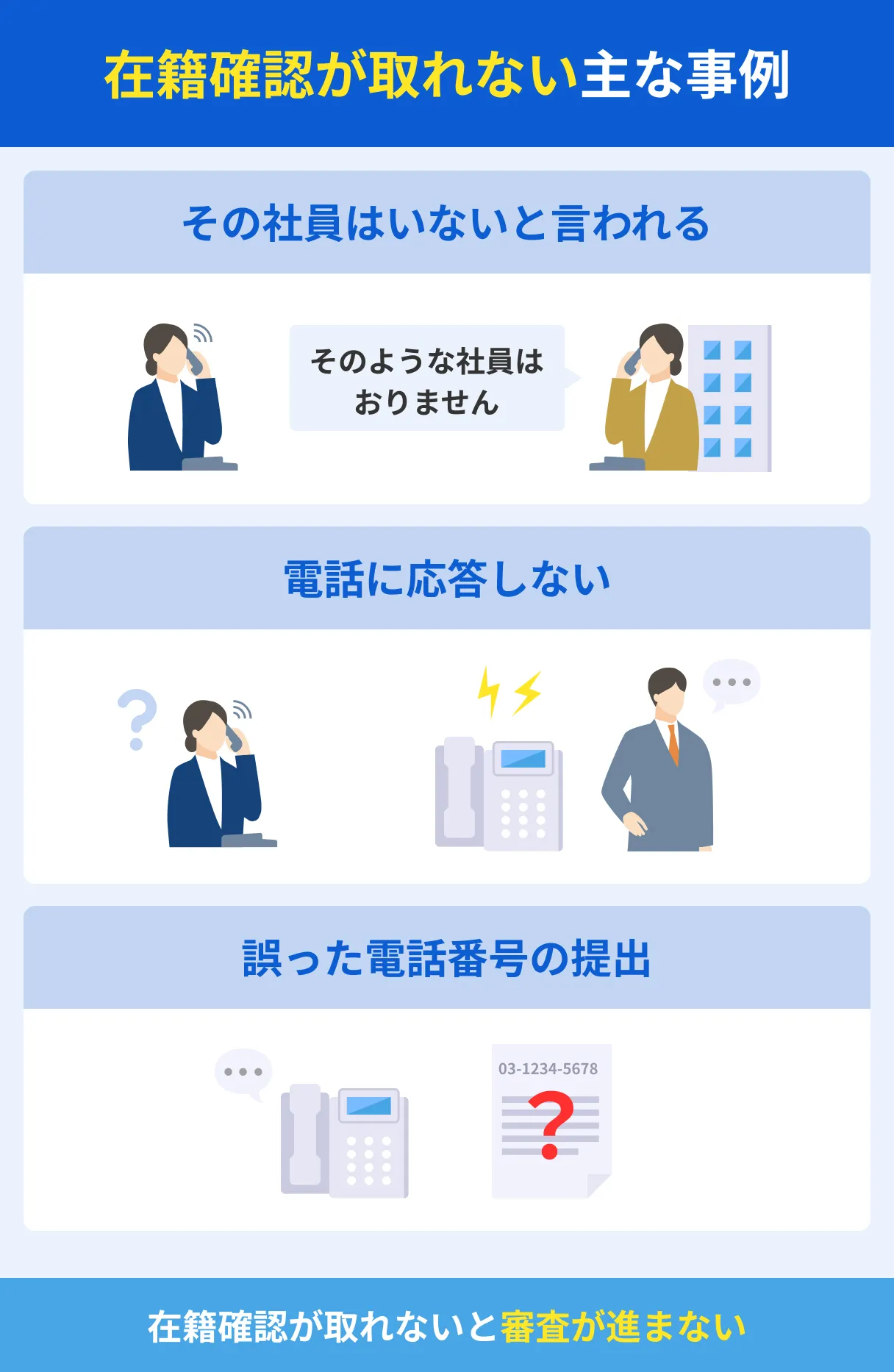 在籍確認が取れない原因