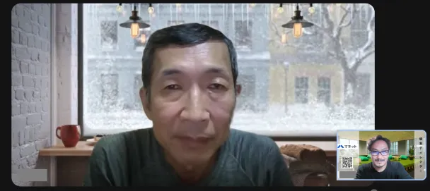 インタビュー中の岸田さん