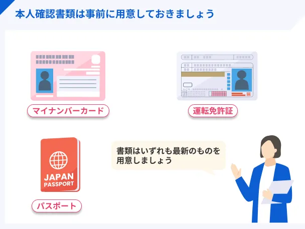 本人確認書類は事前に用意しておきましょう