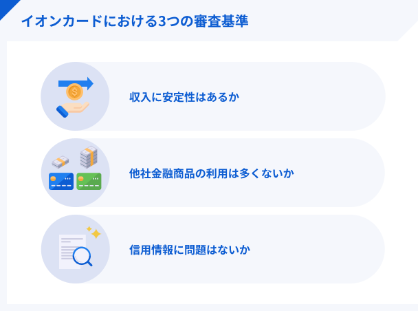 クレジットカードの3つの審査基準