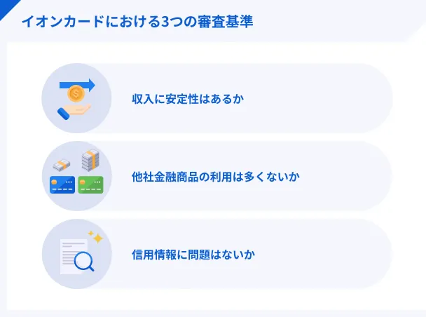 クレジットカードの3つの審査基準