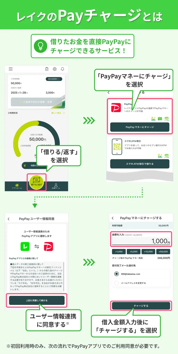 レイクのPayチャージの解説